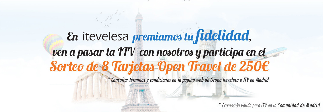 Grupo Itevelesa premia la fidelidad de sus clientes sorteando 8 Tarjetas Open Travel de 250 €